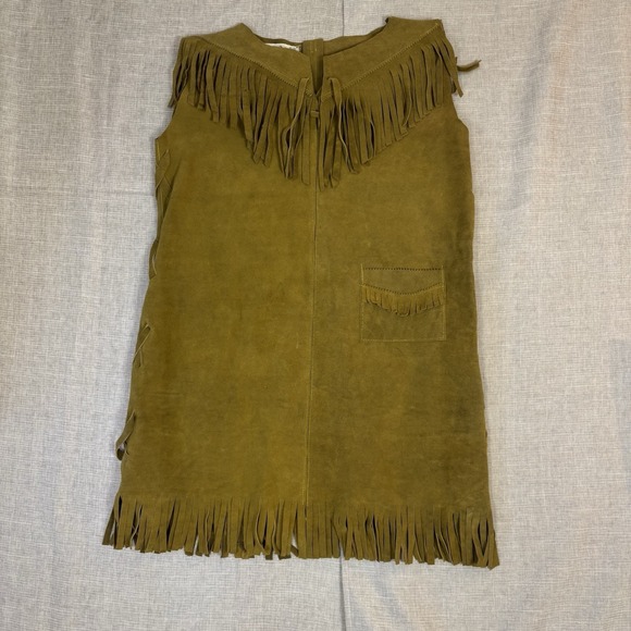 Gaitan Jackets & Blazers - Vintage Gaitan Leather Fringe Vest Made Mexico Small/34 Western Boho Great Shape